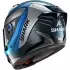 Casque Shark Aeron Mekarium Carbone Bleu Argent