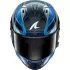 Casque Shark Aeron Mekarium Carbone Bleu Argent