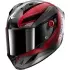 Casque Shark Aeron Mekarium Carbone Rouge Argent