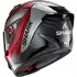 Casque Shark Aeron Mekarium Carbone Rouge Argent