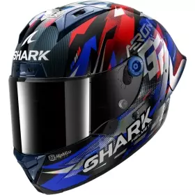 Casque Shark Aeron-GP Fim 1 Replica Zarco Victory 2025 Carbone Bleu Chrome