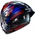 Casque Shark Aeron-GP Fim 1 Replica Zarco Victory 2025 Carbone Bleu Chrome
