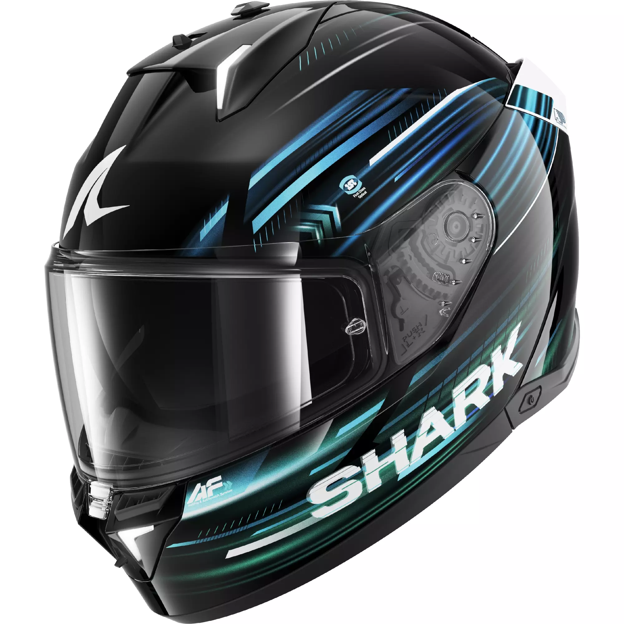 Casque Shark Skwal I3 Light-Blur Noir Bleu Vert