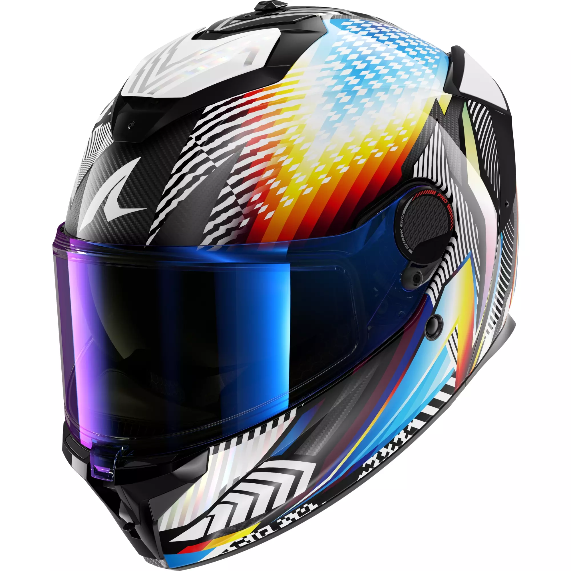 Casque Shark Spartan GT Pro Carbon Sthyr Carbone Blanc Chrome