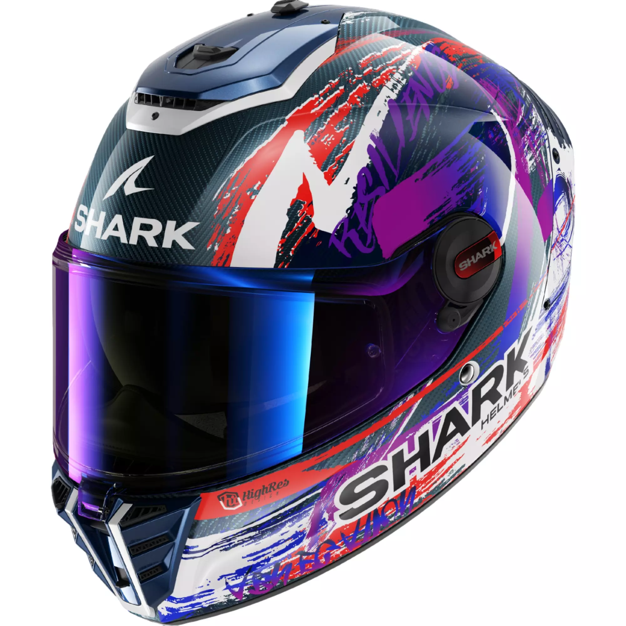 Casque Shark Spartan RS Carbon Zarco Signature Blanc Violet
