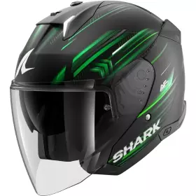 Casque Shark Skwal I3 Jet Light-Blur Noir Vert Blanc Mat