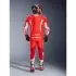 Combinaison 1 Pièce Alpinestars GP Tech V5 Rouge Fluo Rouge Blanc