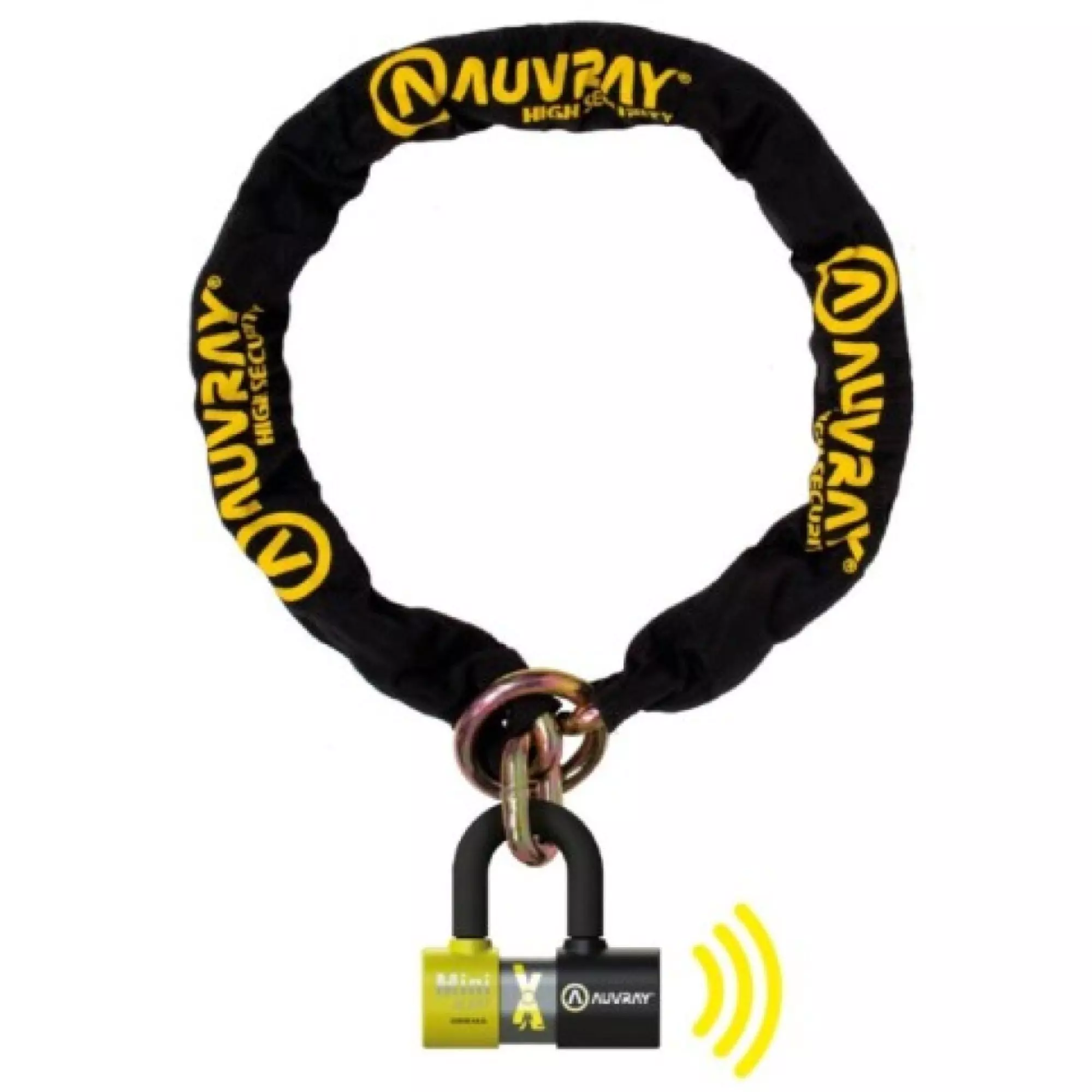 Antivol Chaine Lasso 120cm SRA Auvray + Bloque Disque Xtrem Mini Alarme SRA