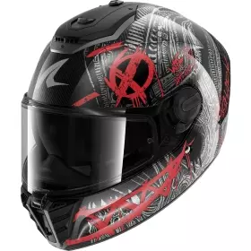 Casque Shark Spartan RS Carbon Shiever Anthracite Rouge