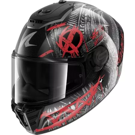 Casque Shark Spartan RS Carbon Shiever Anthracite Rouge