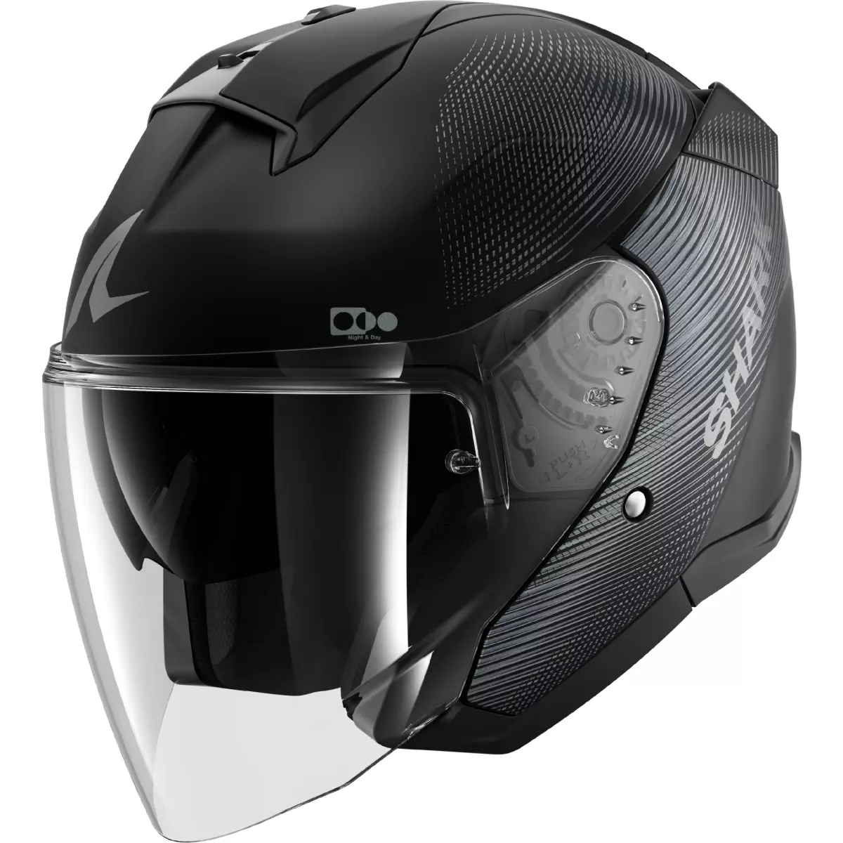Casque Shark Skwal Jet SP Lyne Noir Anthracite Mat