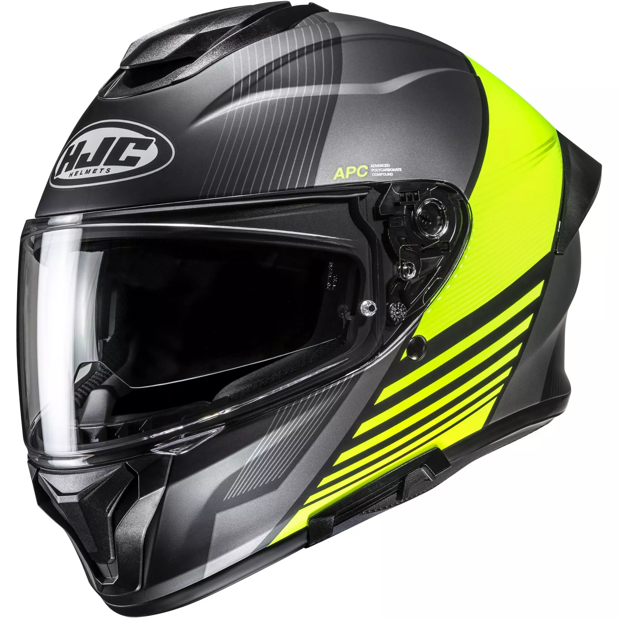 Casque HJC C71 Morix MC3HSF Noir Gris Jaune Mat