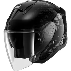 Casque Shark Skwal Jet Reptaia Noir Anthracite
