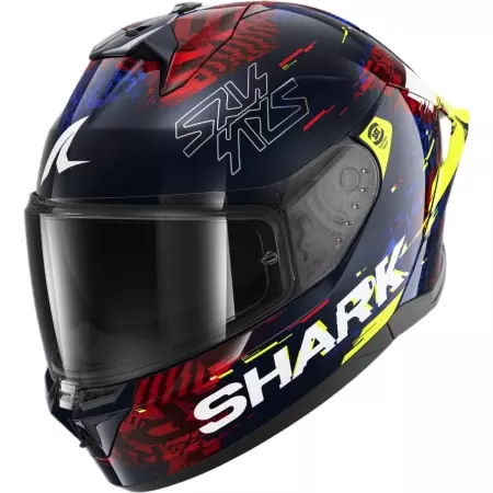 Casque Shark Skwal Cup Speed-Vib Bleu Rouge Jaune