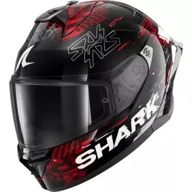 Casque Shark Skwal Cup Speed-Vib Noir Rouge Argent