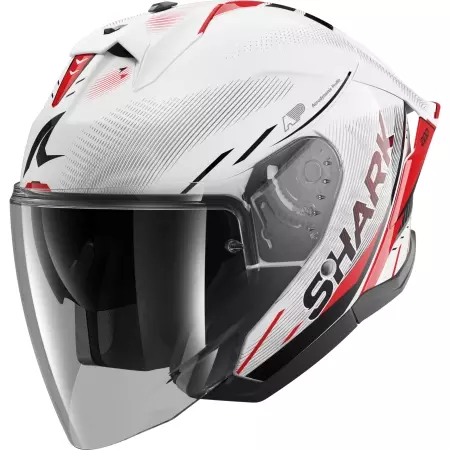 Casque Shark Skwal Jet Cup Speed-Tech Blanc Rouge Noir - Casque Jet SHARK