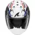 Casque Shark Skwal Jet Cup Speed-Fancy Noir Blanc Orange