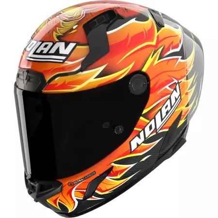 Casque Nolan X-804 RS Replica Iannone 368 Noir Jaune Orange