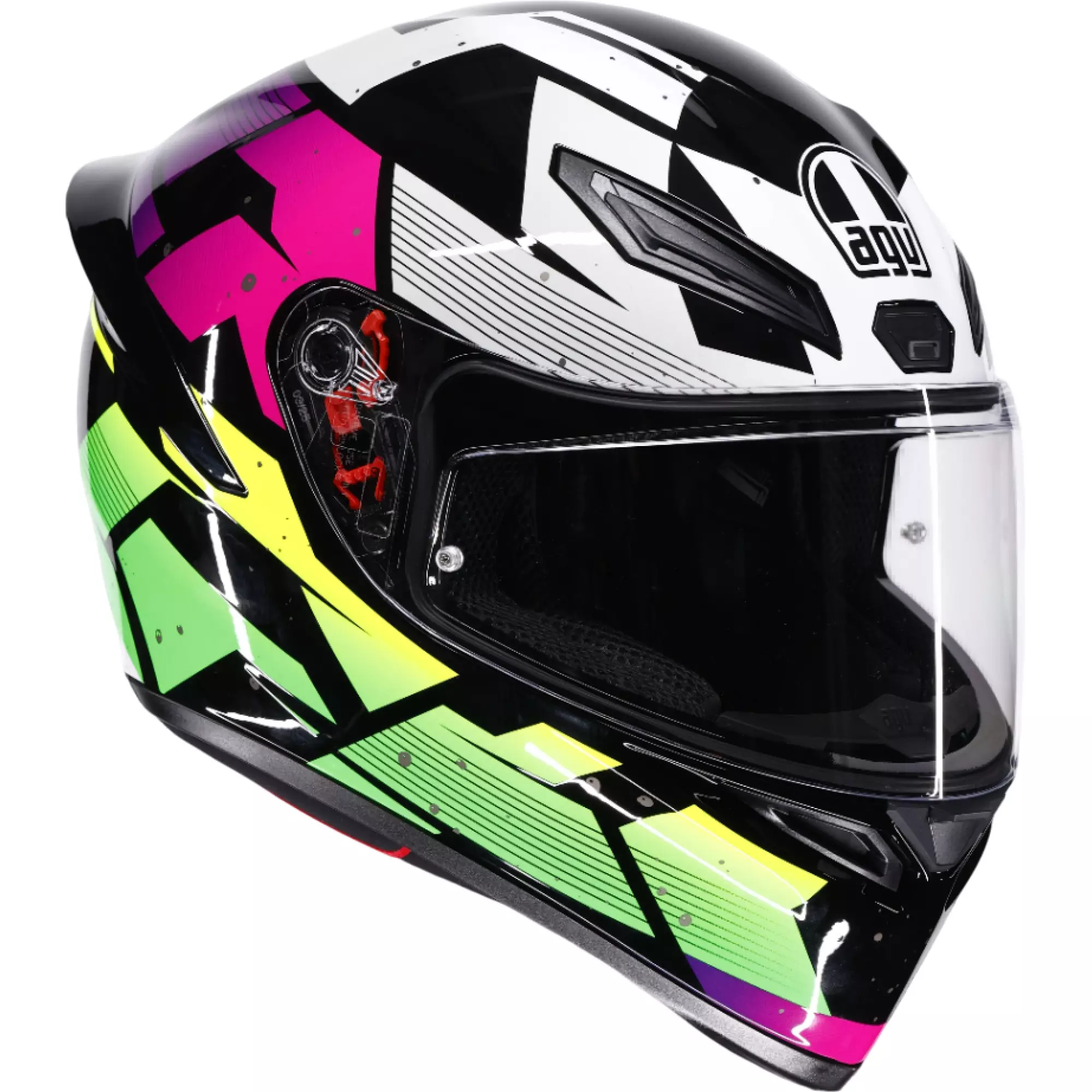 Casque AGV K1 S Punkpulse Noir Rose Vert