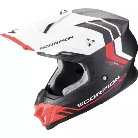 Casque Cross Scorpion VX 16 Evo Air Fusion Noir Mat Rouge