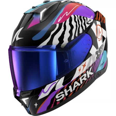 Casque Shark Skwal I3 Speed-Fancy Noir Blanc Orange