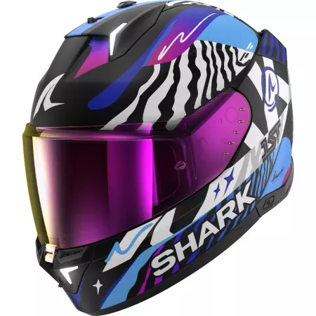 Casque Shark Skwal I3 Mekarium Bleu Orange Bleu