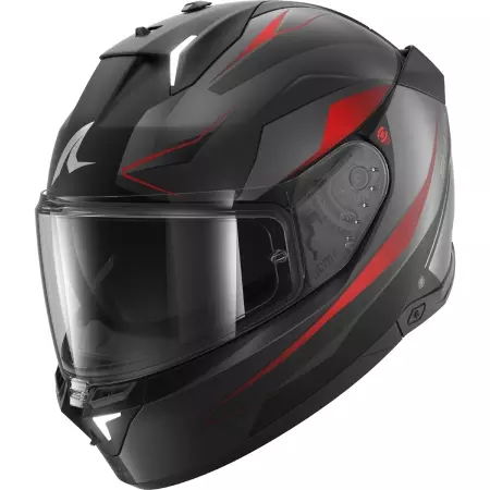Casque Shark Skwal I3 Mekarium Noir Anthracite Rouge Mat