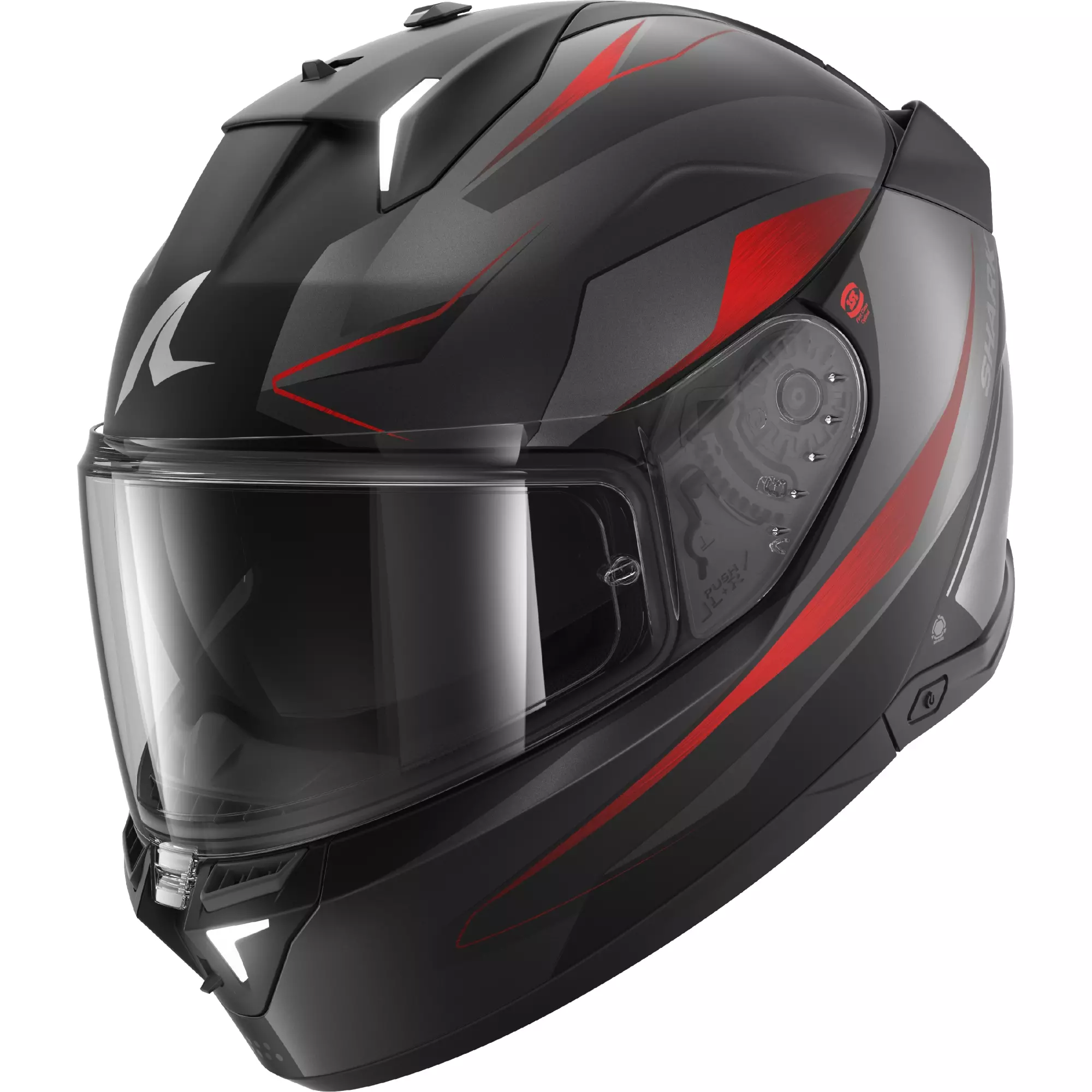 Casque Shark Skwal I3 Mekarium Noir Anthracite Rouge Mat
