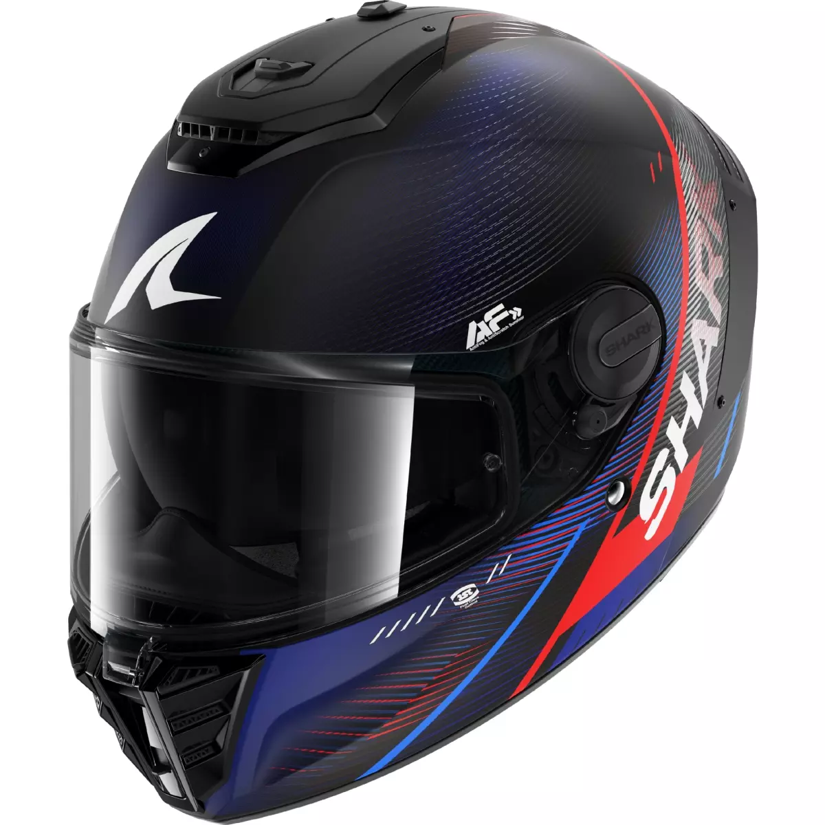 Casque Shark Spartan RS Speed-Tech Noir Bleu Rouge Mat