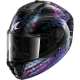 Casque Shark Spartan RS Reptaia Noir Bleu Violet