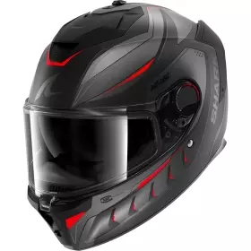 Casque Shark Spartan GT Pro Carbon Mekarium Carbone Anthracite Rouge Mat