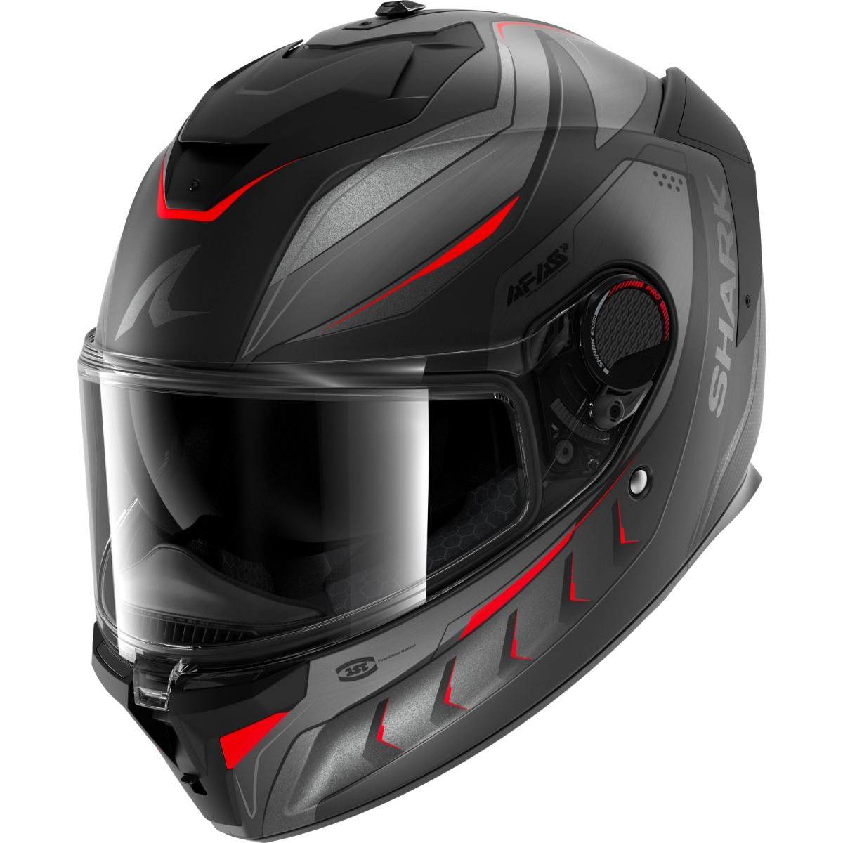Casque Shark Spartan GT Pro Carbon Mekarium Carbone Anthracite Rouge Mat
