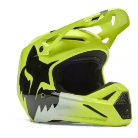 Casque Cross Fox V1 Shield Flo Jaune Noir.