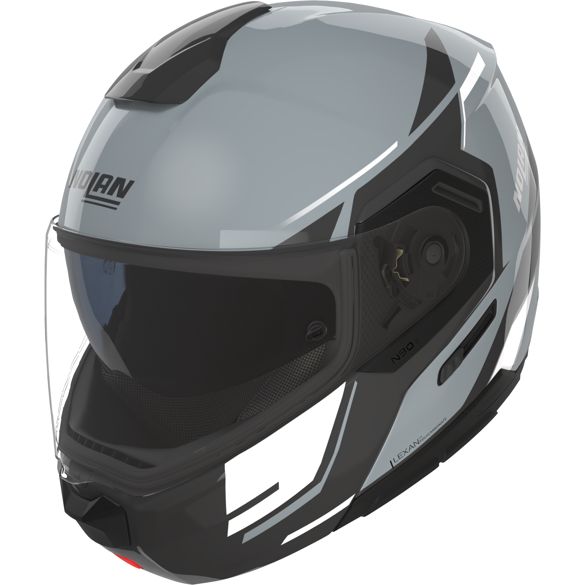 Casque Nolan N90-3 06 Sincrono 352 Gris Noir Blanc