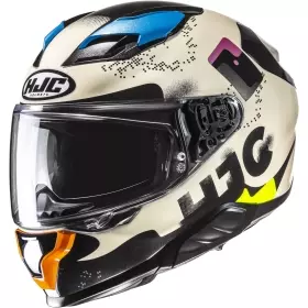 Casque HJC F71 Faco MC28 Beige Noir Bleu