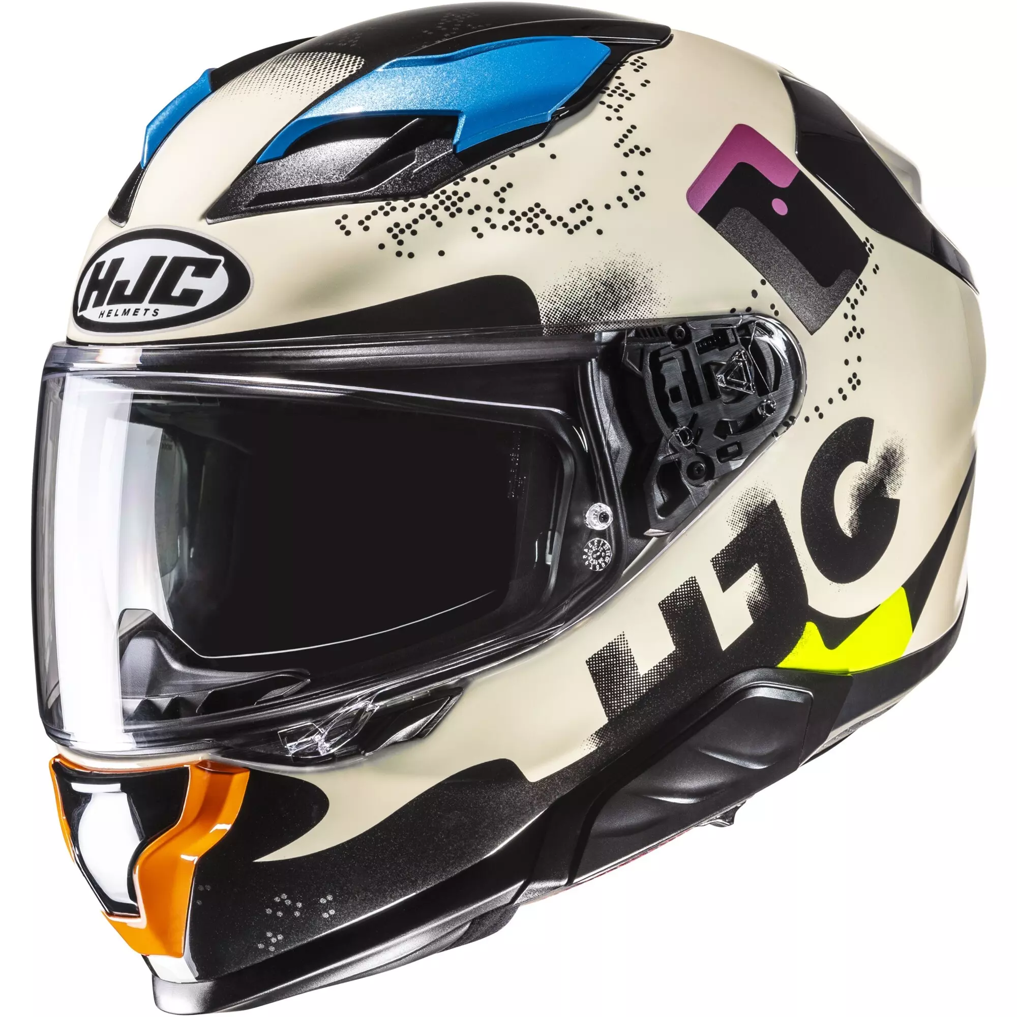 Casque HJC F71 Faco MC28 Beige Noir Bleu