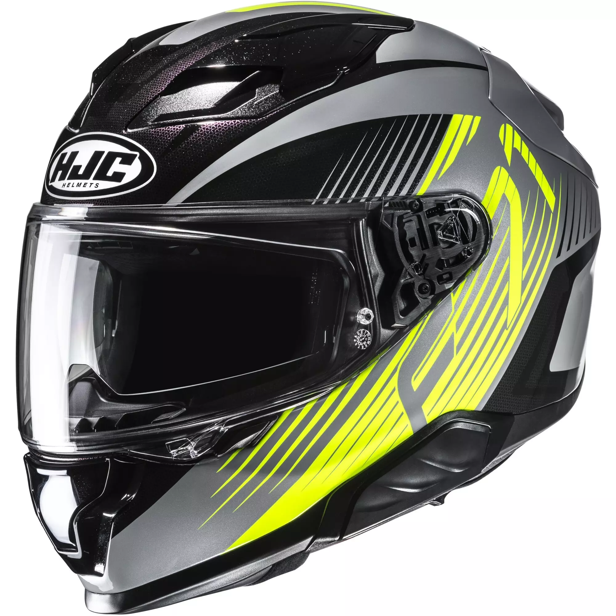 Casque HJC F71 Catos MC3H Gris Noir Jaune