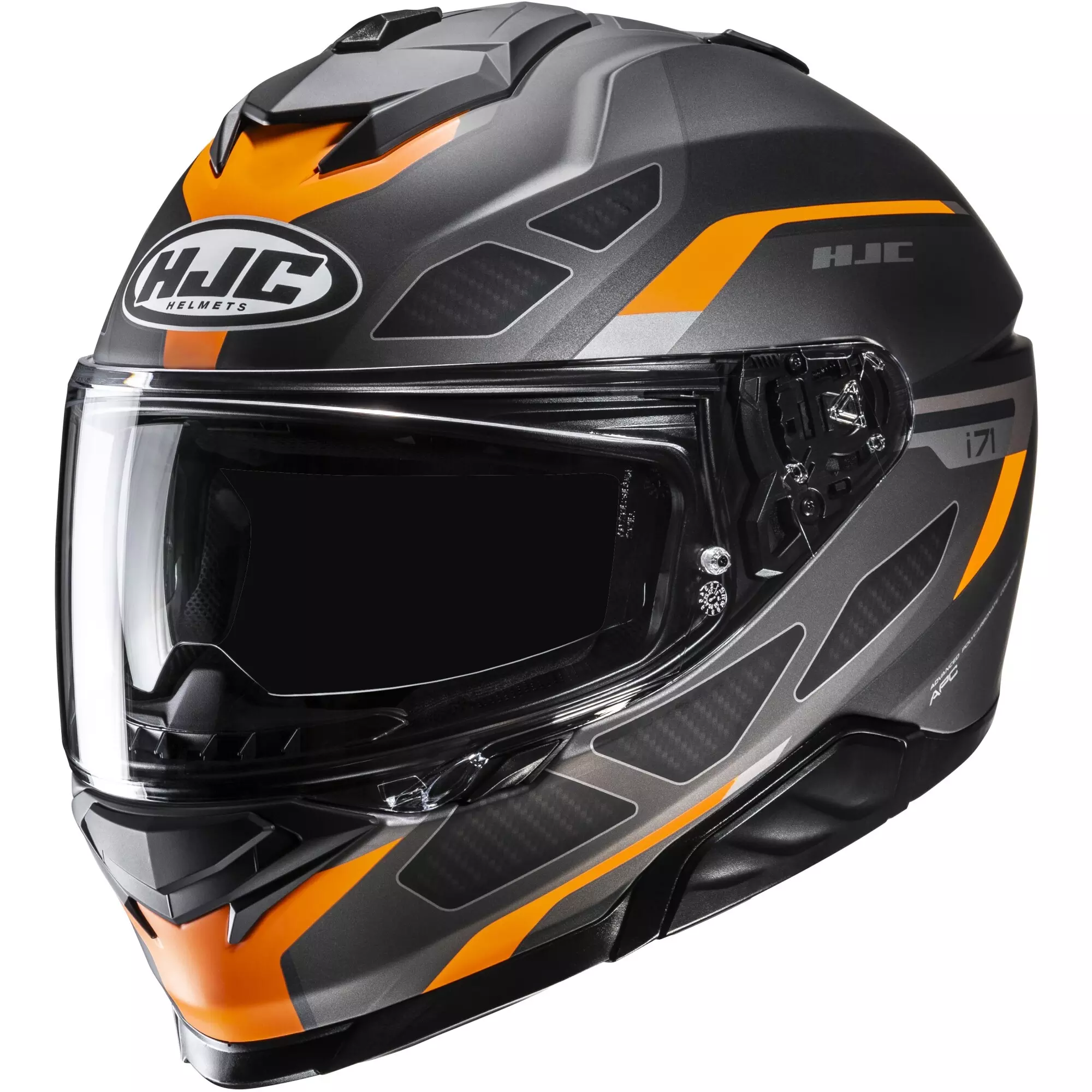 Casque HJC I71 Zest MC7SF Noir Orange