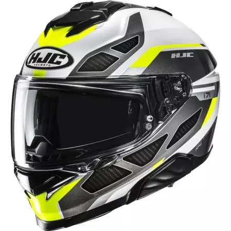 Casque HJC I71 Zest MC3H Noir Blanc Jaune