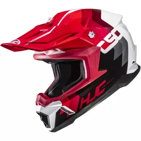 Casque Cross HJC C50 Primal MC1 Rouge Noir Blanc