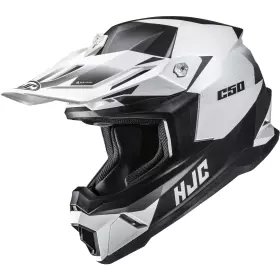 Casque Cross HJC C50 Slide MC10SF Noir Blanc