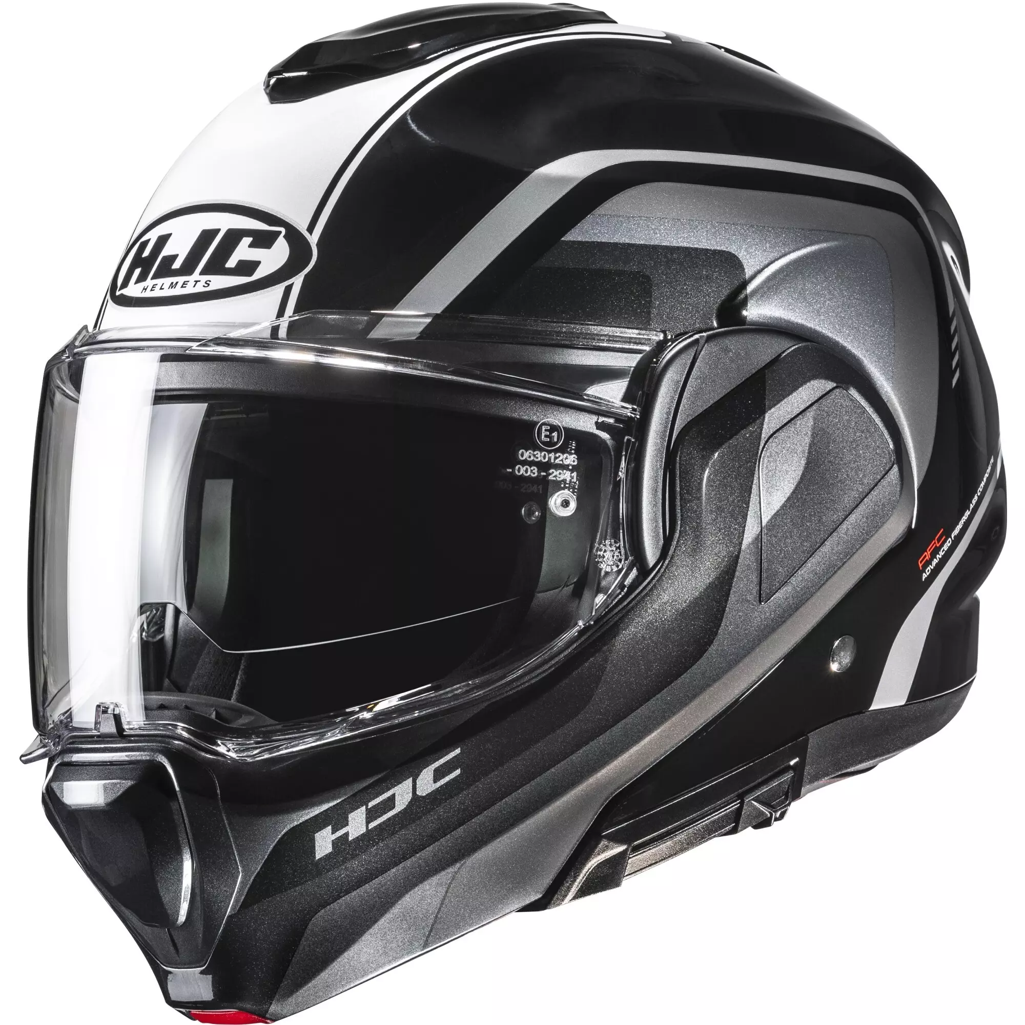 Casque HJC F100 Reff MC21 Noir Gris