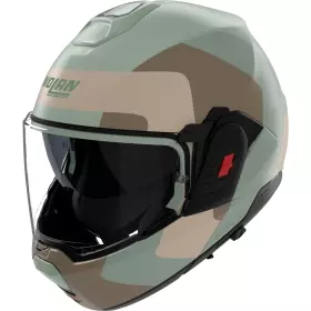 Casque Nolan N120-1 Omocromo Vert Marron Sable