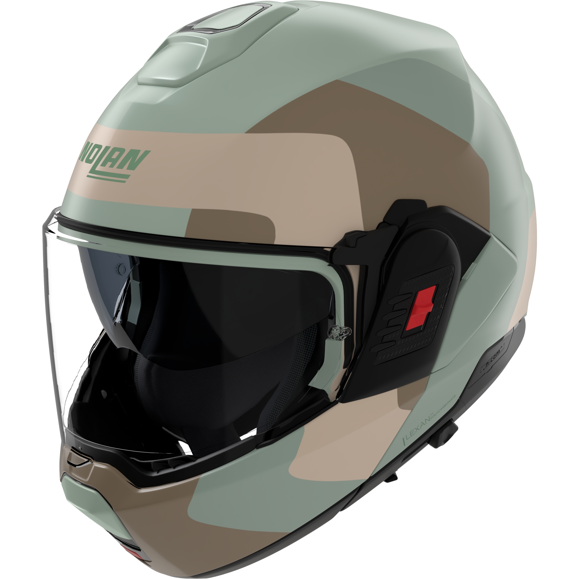 Casque Nolan N120-1 Omocromo Vert Marron Sable