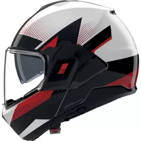 Casque Nolan N120-1 Ciclone Blanc Noir Rouge