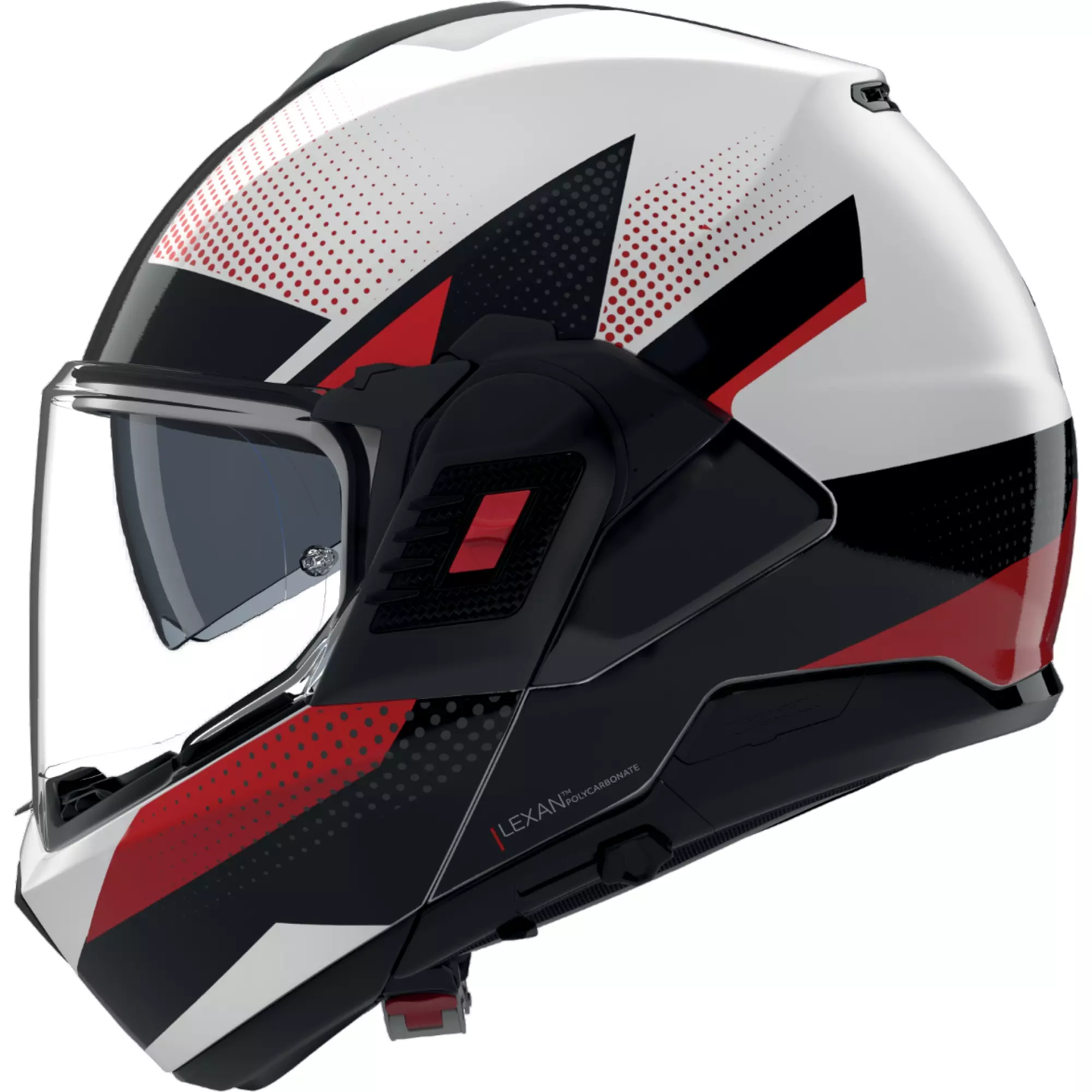 Casque Nolan N120-1 Ciclone Blanc Noir Rouge