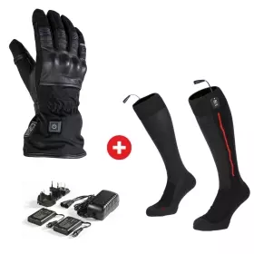 Pack Gants Chauffants Tekride Esquad Freddy + Chaussettes Chauffantes Macna Lava 2.0 Kit 7.4V 2.2A 