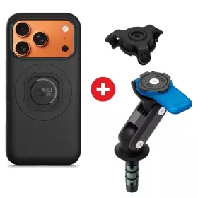 Pack Quad Lock Coque iPhone 17 Pro + Réducteur de Vibration + Support Fourche