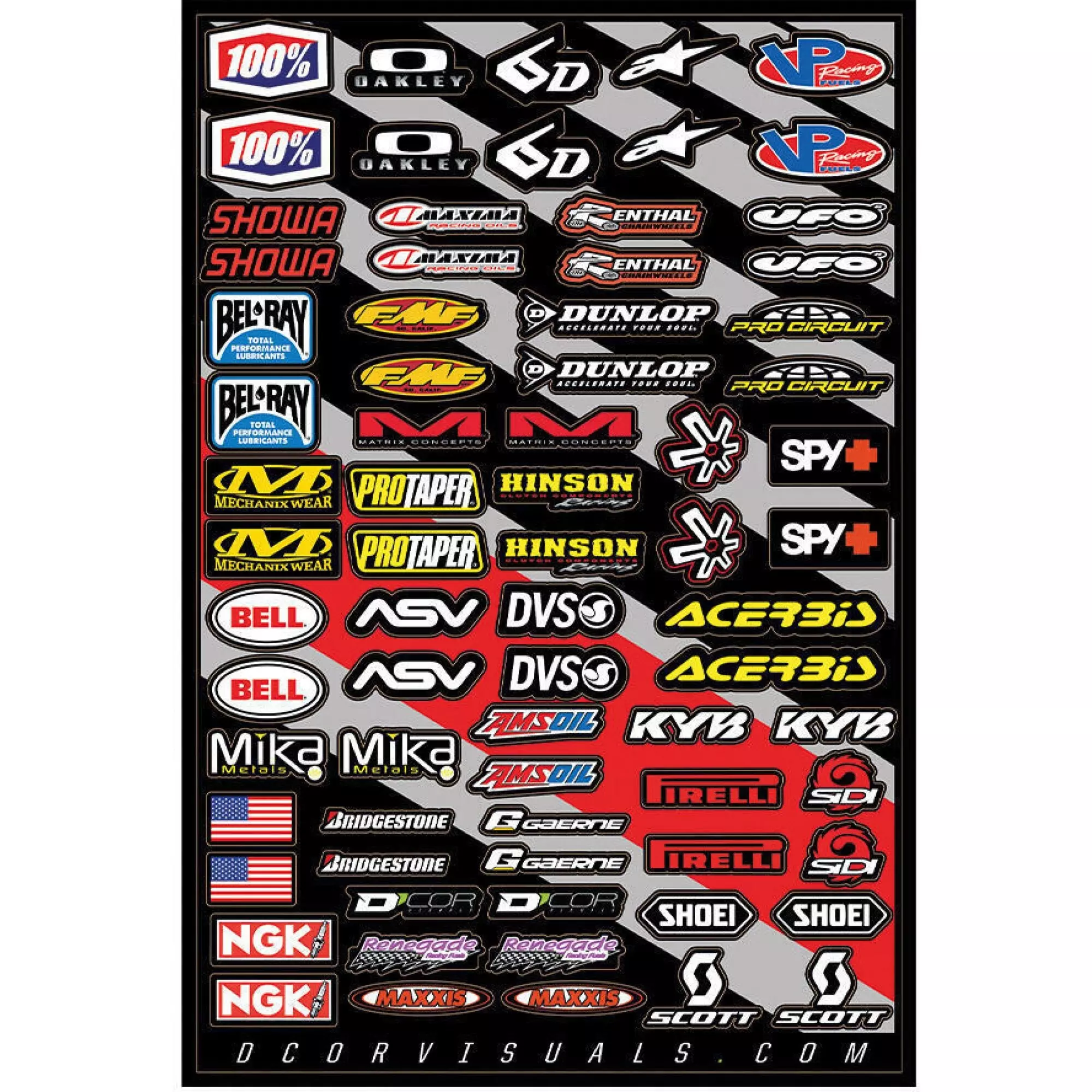 Planche D'autocollants Logo MX Cor2 Prorima