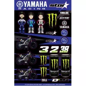 Planche D'autocollants Yamaha Star Racing Prorima
